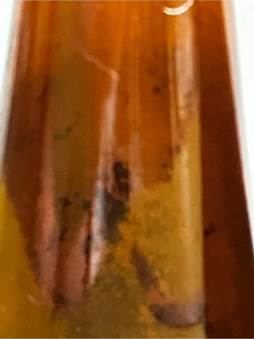 Vintage embossed Brown Amber Glass Decorative Bottles – Set of 2-